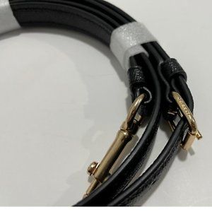 COACH CROSSGRAIN LEATHER HANDBAG SHOULDER ADJUSTABLE STRAP BLACK/GOLD